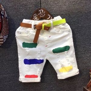 Distressed shorts by Kloset Kamal